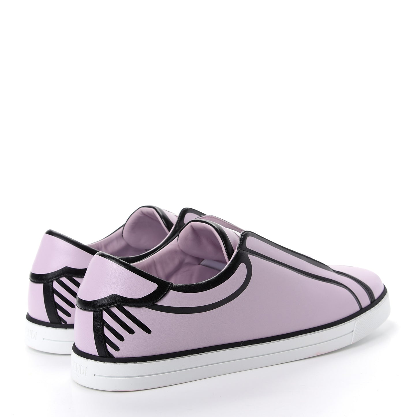 X JOSHUA VIDES Nappa Rockoclick Slip On Sneakers 41 Pink Xiloph White Black
