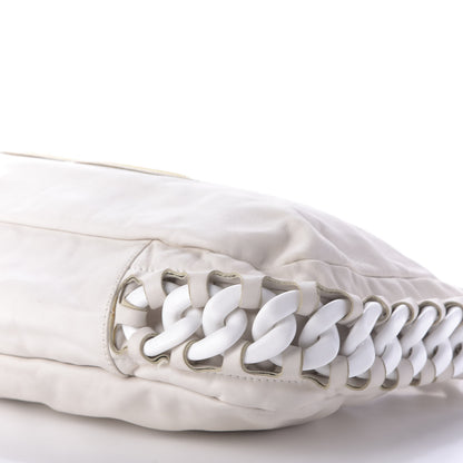 Chanel Calfskin Modern Chain Rhodoid Hobo White 7 of 12