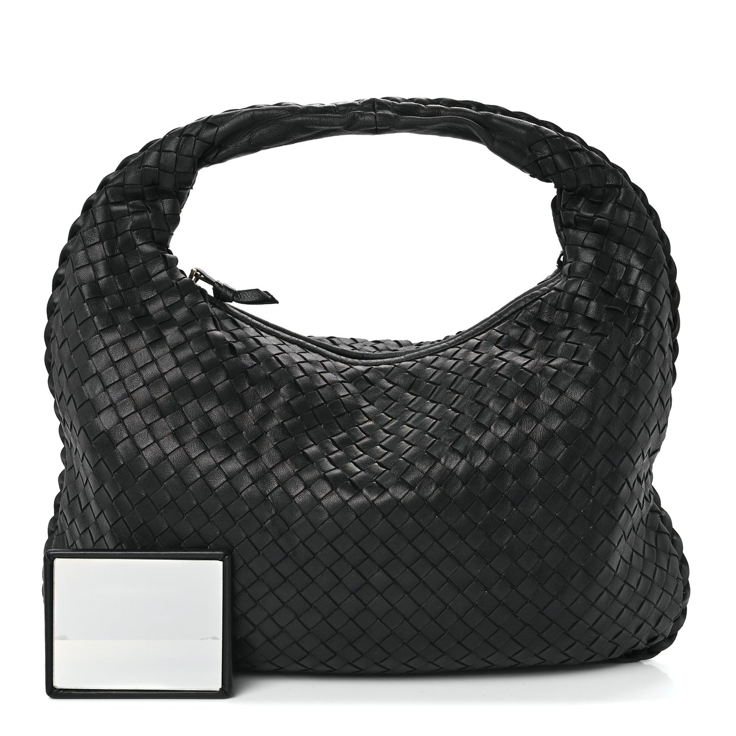 Nappa Intrecciato Medium Veneta Hobo Black