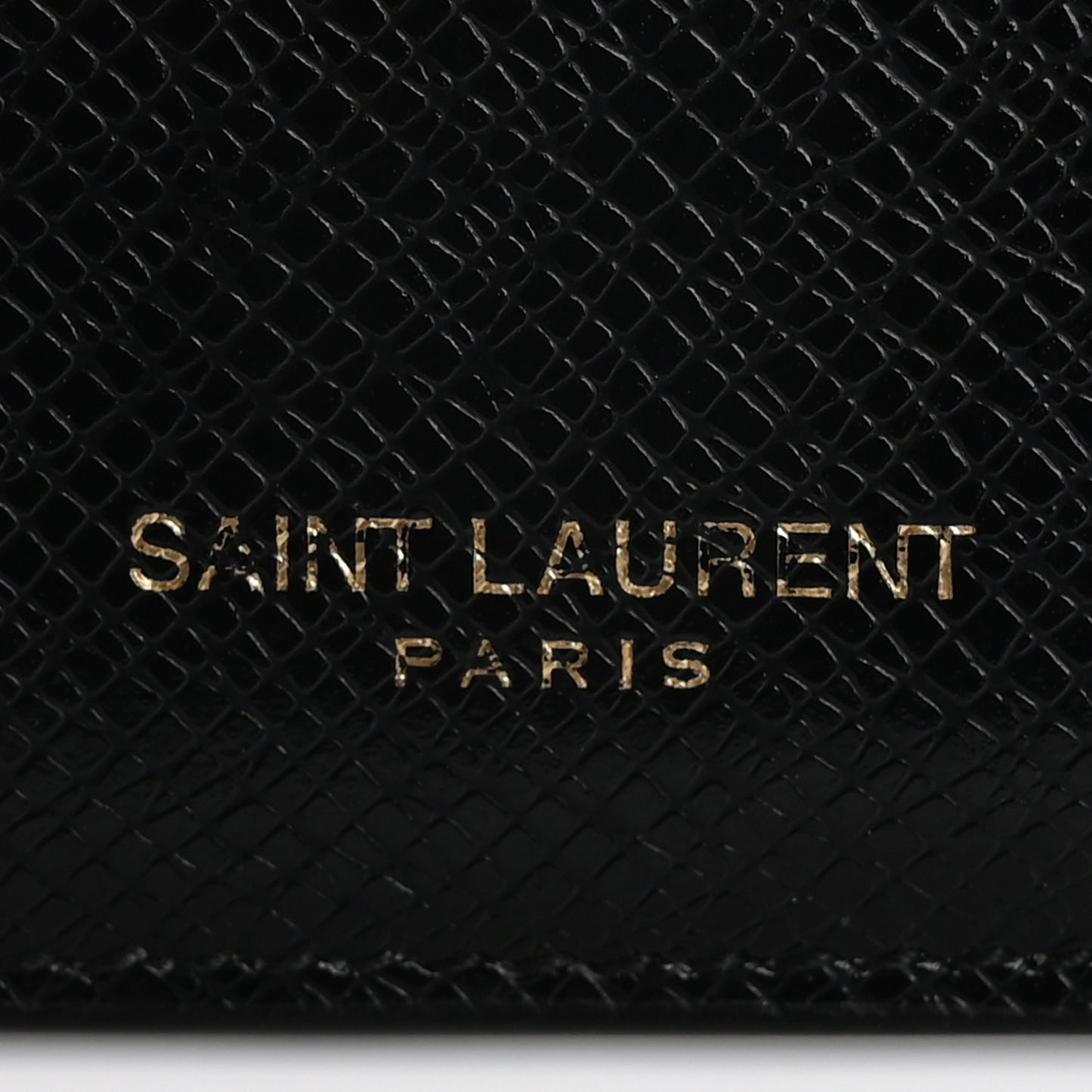 Calfskin 5 Fragments Zip Pouch Card Holder Black