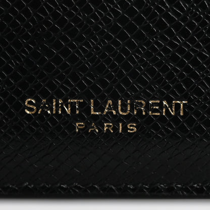 Saint Laurent Calfskin 5 Fragments Zip Pouch Card Holder Black 6 of 13