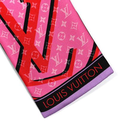 Louis Vuitton Silk Monogram Planet LV Bandeau Pink 2 of 3
