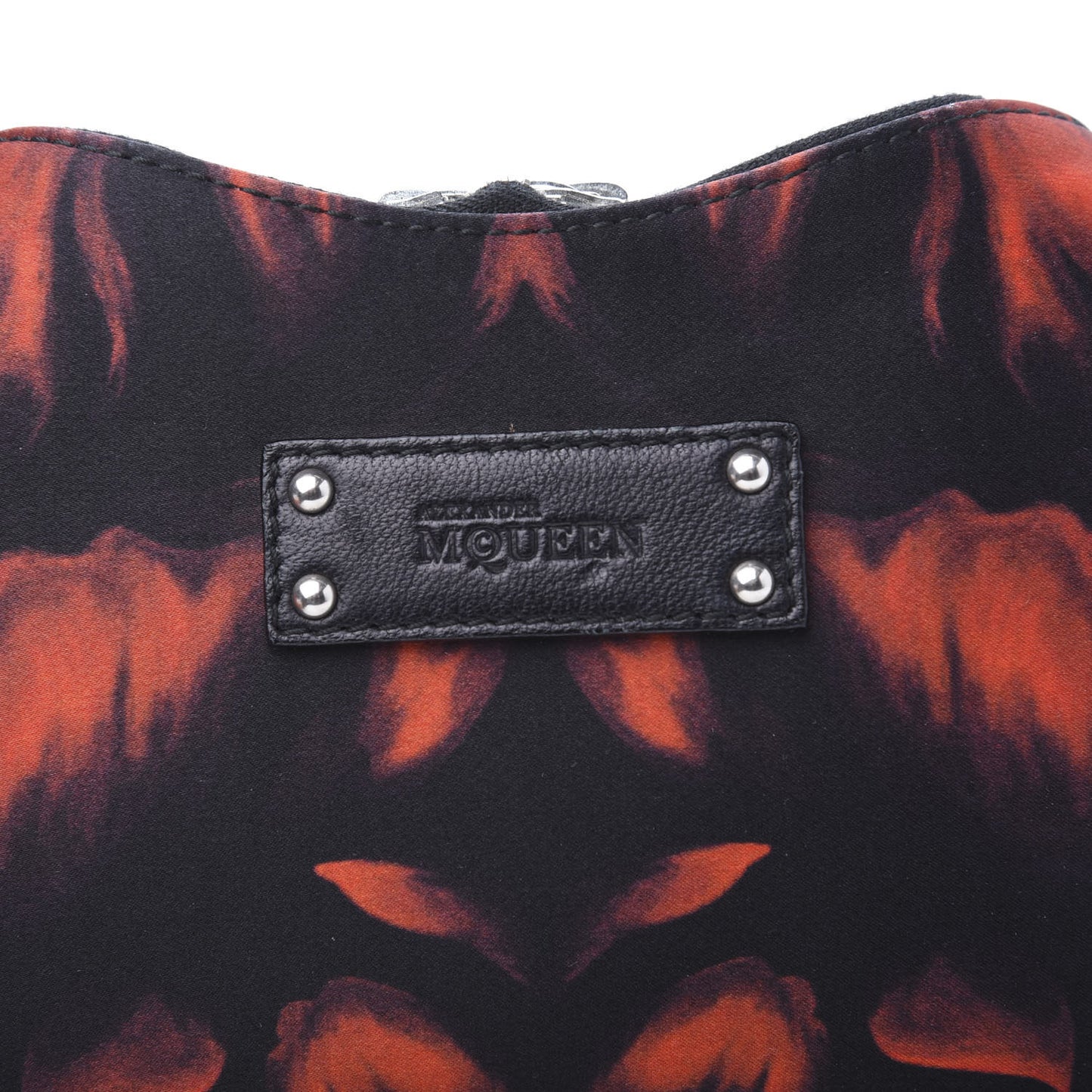 Silk Night Flowers De Manta Clutch Red Black