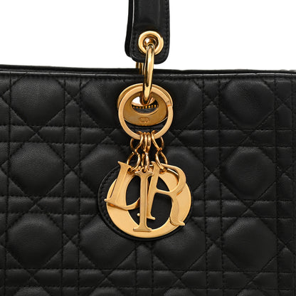 Christian Dior Lambskin Cannage Large Lady Dior Black 7 of 10