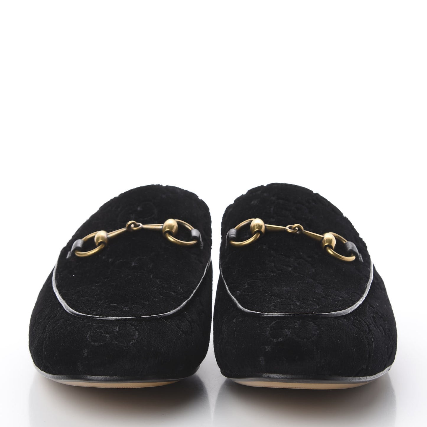 Velvet GG Monogram Mens Princetown Slippers 8.5 Black
