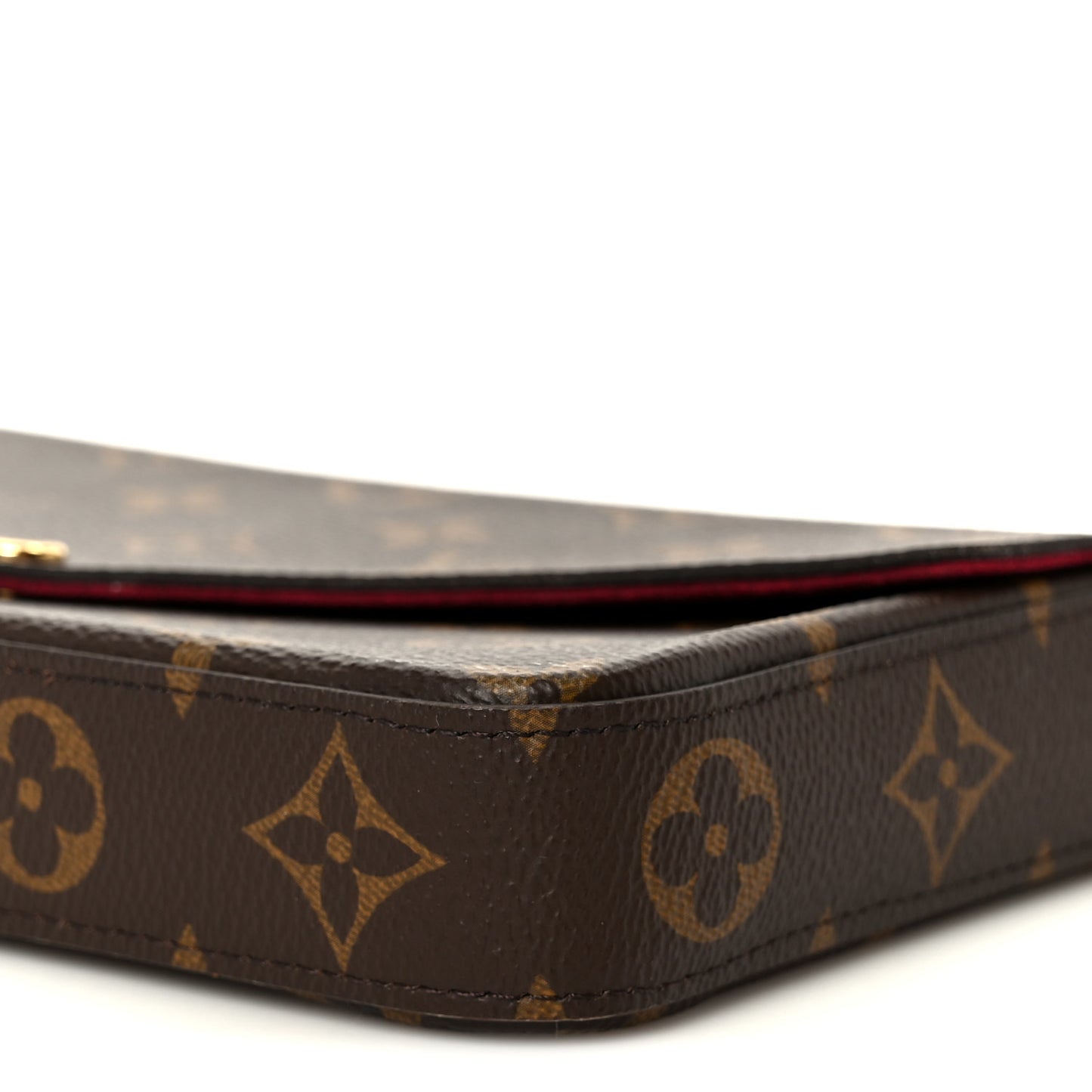 Monogram Pochette Felicie Chain Wallet Fuchsia