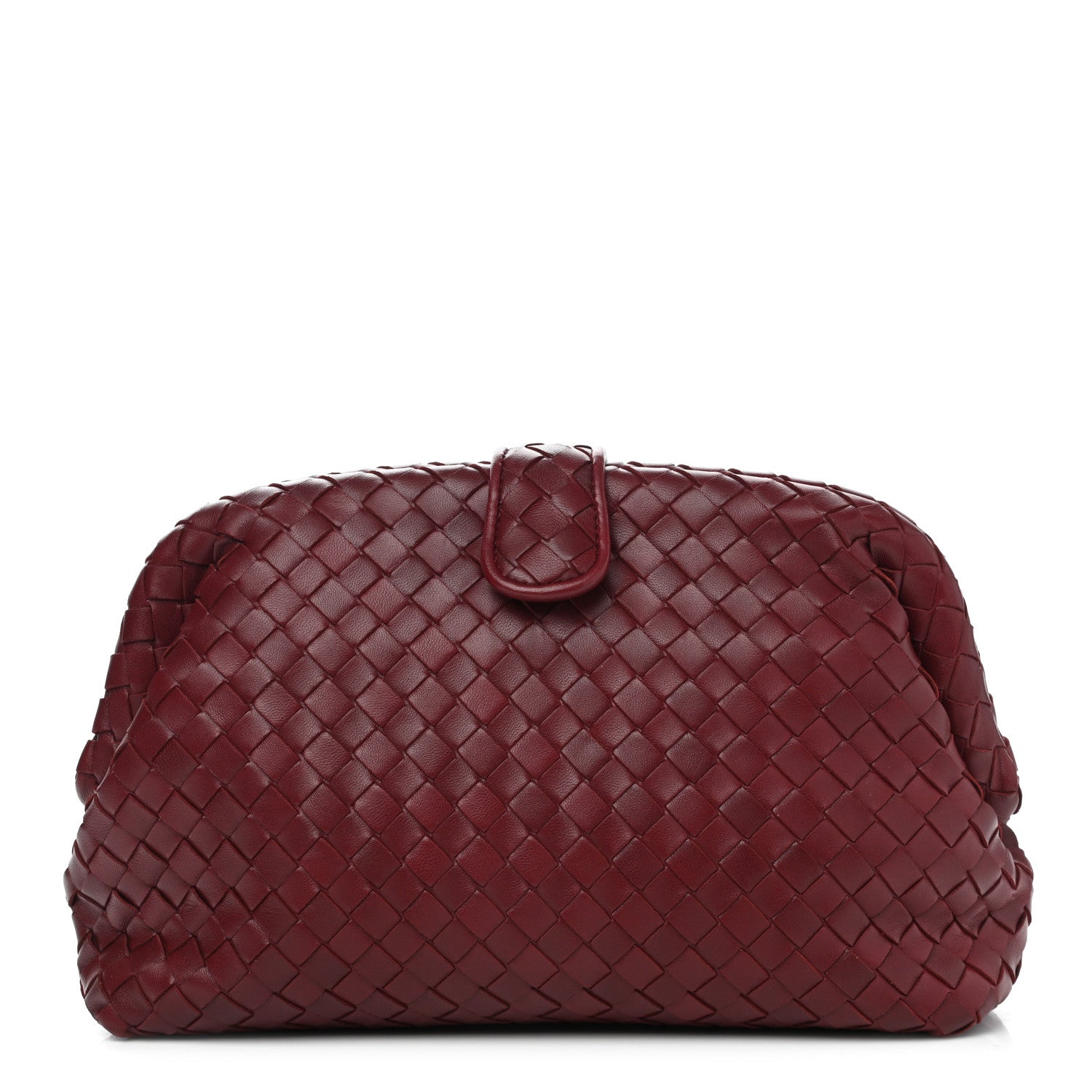 Bottega Veneta Nappa Intrecciato The Lauren 1980 Clutch Gigolo Red 1 of 11
