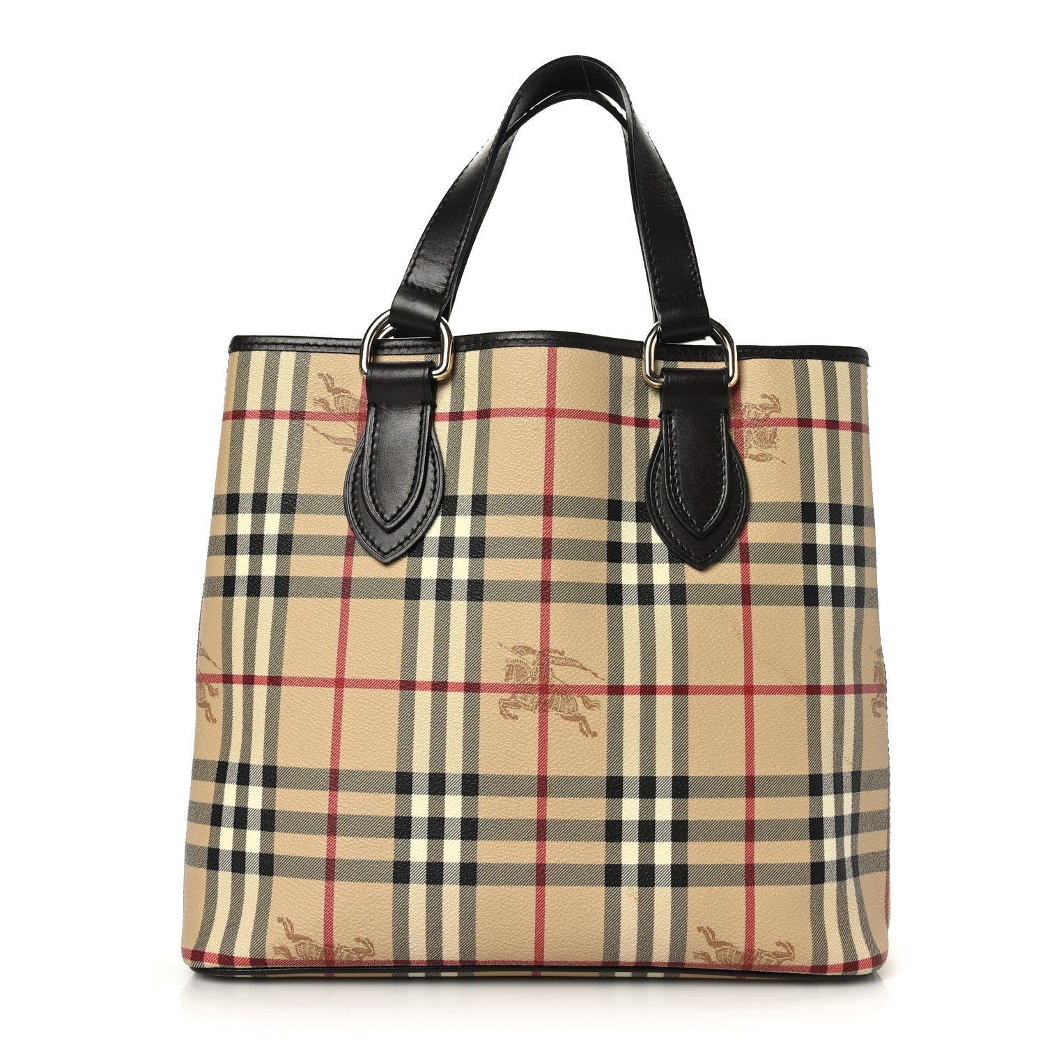 Burberry Haymarket Check Small Onslow Tote Chocolate 1 of 8