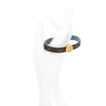 Louis Vuitton Monogram LV Circle Reversible Bracelet 19 Denim 2 of 7