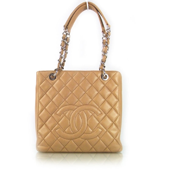 Chanel Caviar Petit Shopping Tote PST Beige 1 of 8