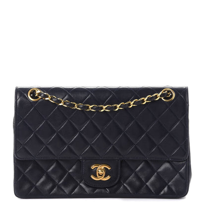 Chanel Lambskin Quilted Medium Double Flap Navy 1 of 14