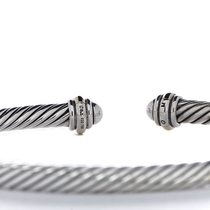 David Yurman Sterling Silver 18K Yellow Gold 4mm Cable Classics Bracelet 4 of 4