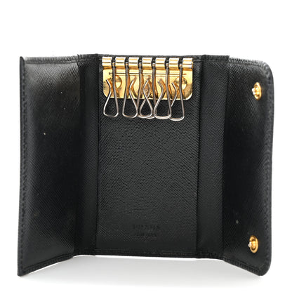 Prada Saffiano Metal 6 Key Holder Black 5 of 17