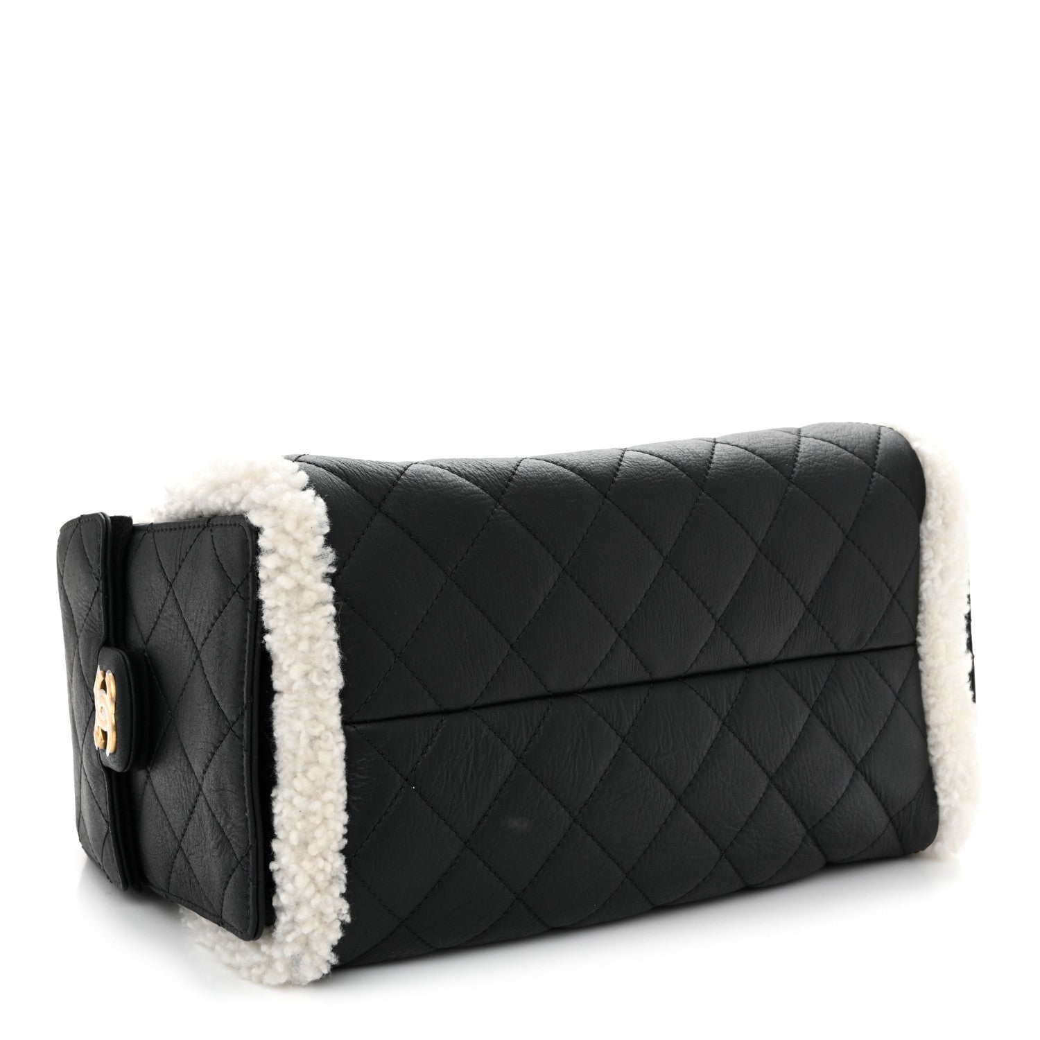 Chanel Crumpled Sheepskin Shearling Quilted Small Chanel 25