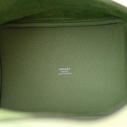 Hermes Taurillon Clemence Picotin Lock 18 PM Vert Criquet 5 of 10