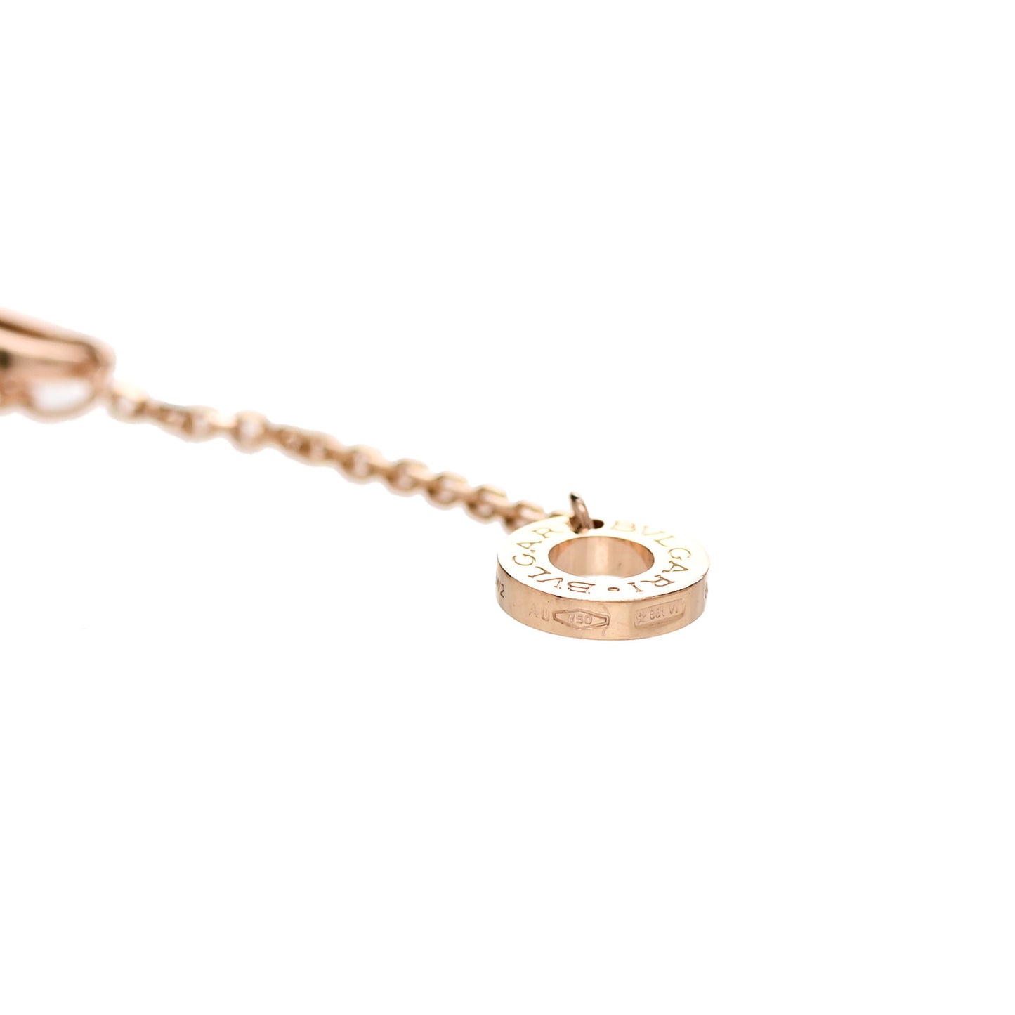 18K Rose Gold Diamond Mother of Pearl Small Divas' Dream Pendant Necklace