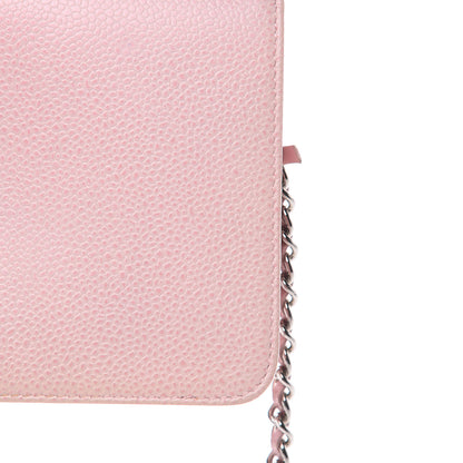 Chanel Caviar Timeless CC Wallet On Chain WOC Pink 8 of 12