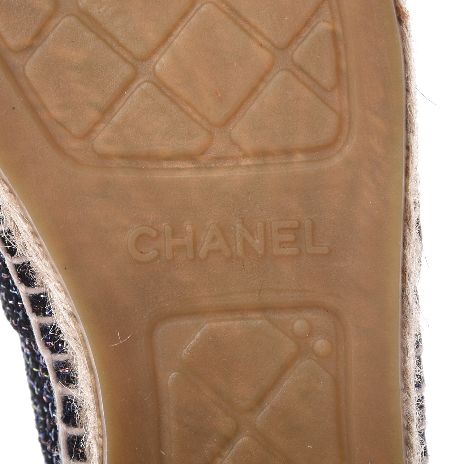 Chanel Tweed Patent Goatskin CC Espadrilles 40 Black 7 of 10