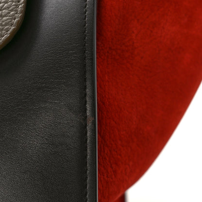 Celine Bullhide Calfskin Nubuck Medium Tri-Color Trapeze Taupe 9 of 10