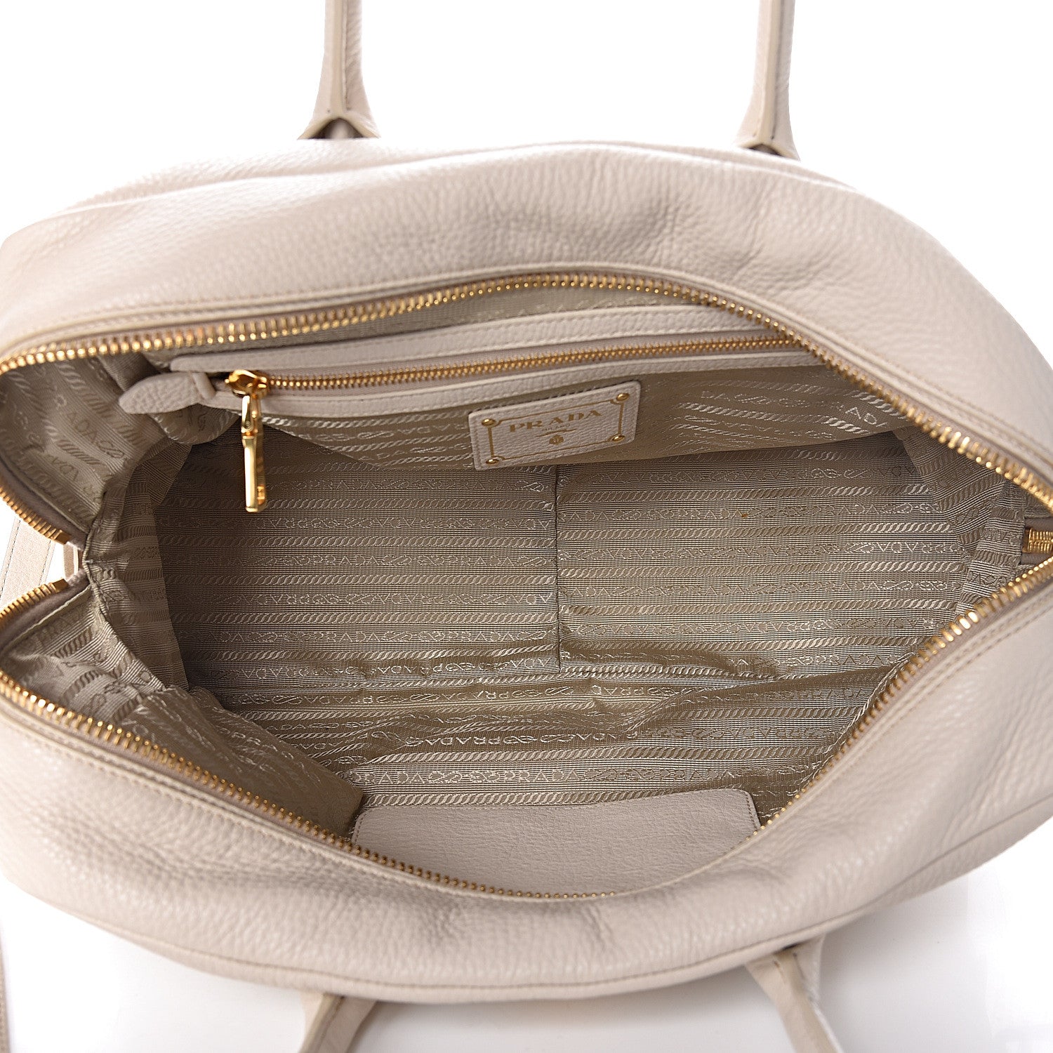 Prada Vitello Daino Bauletto Talco 5 of 14