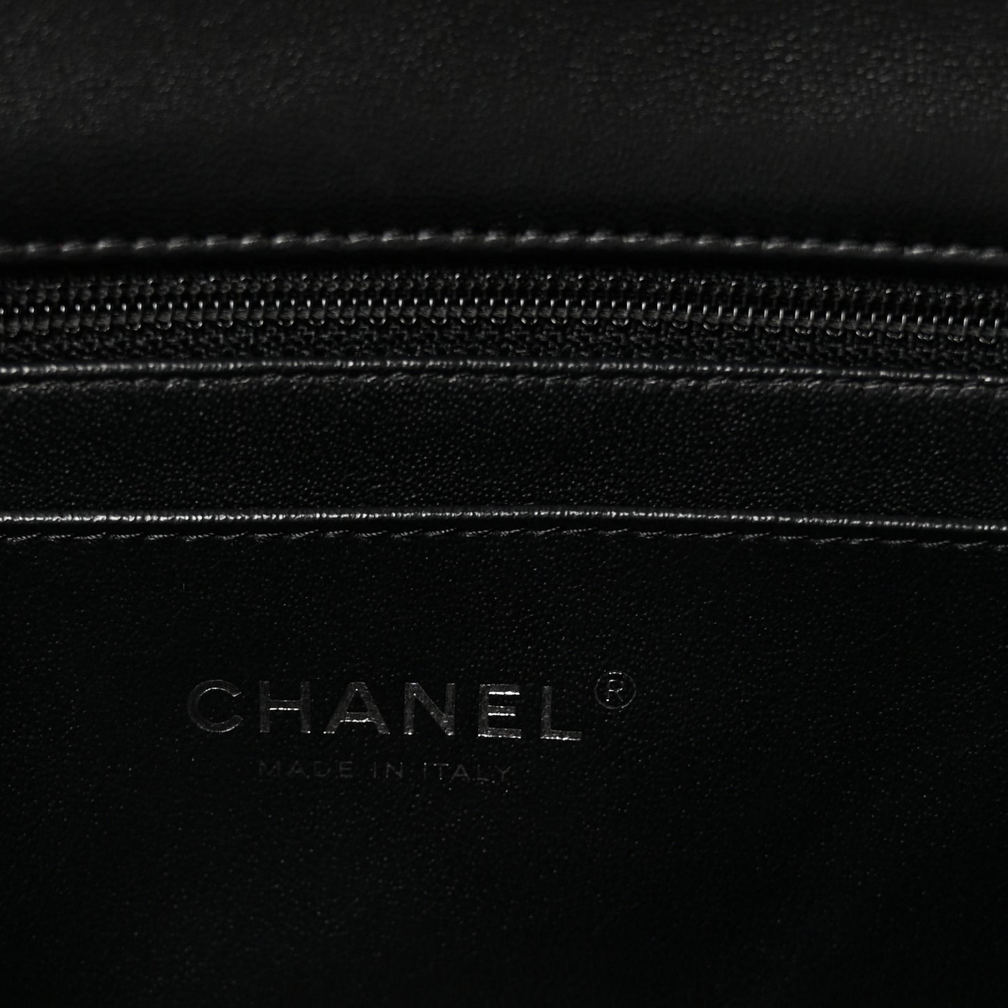 Lambskin Quilted Mini Rectangular Flap Black