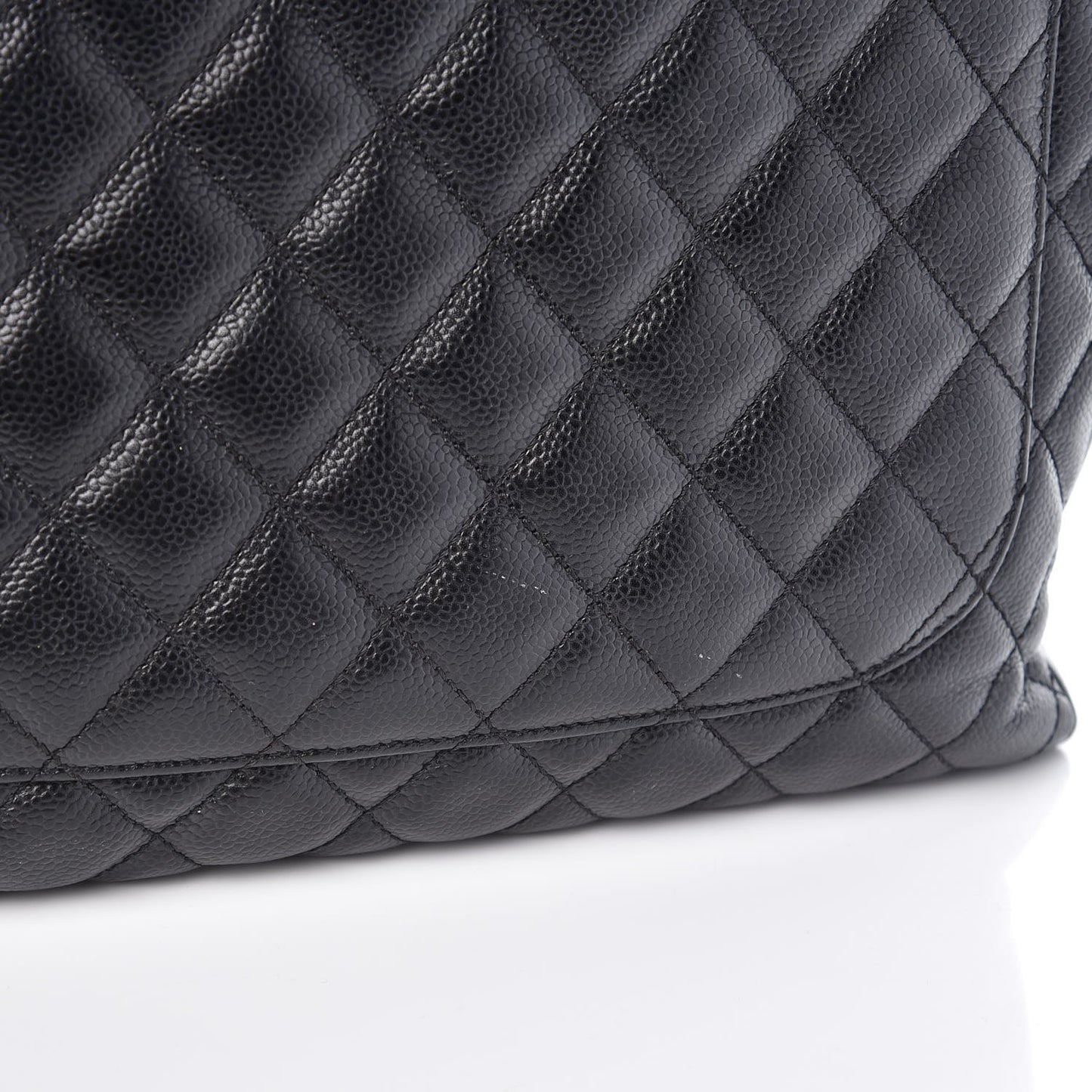 Caviar Quilted Grand Shopping Tote GST Black