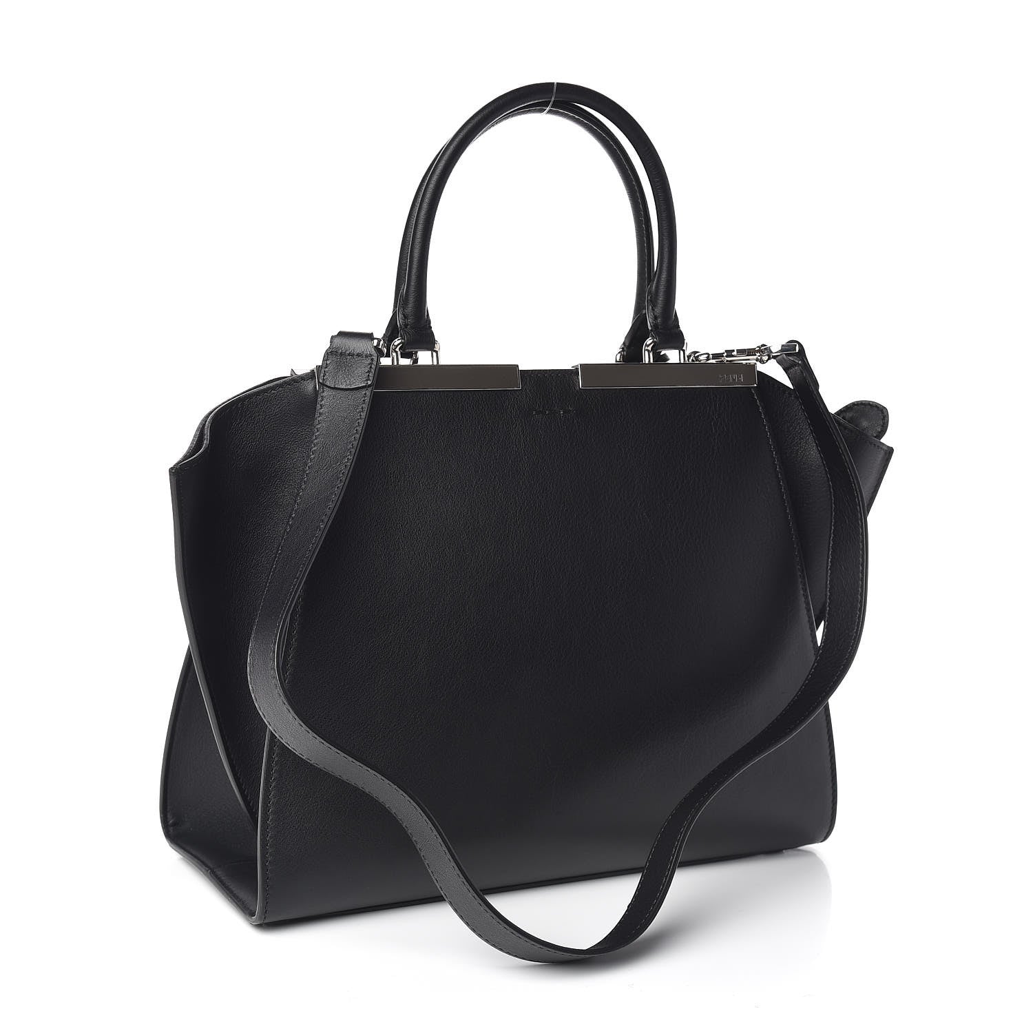 Fendi Vitello Dolce Petite 3jours Tote Black 3 of 10