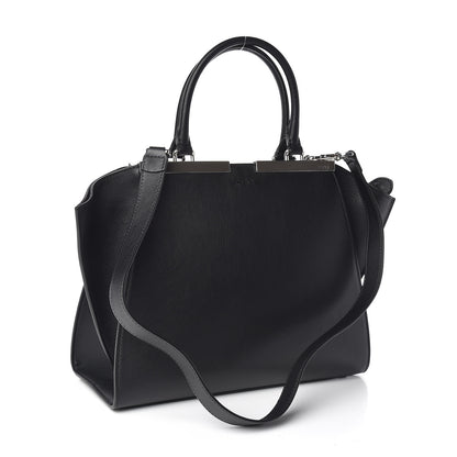Fendi Vitello Dolce Petite 3jours Tote Black 3 of 10