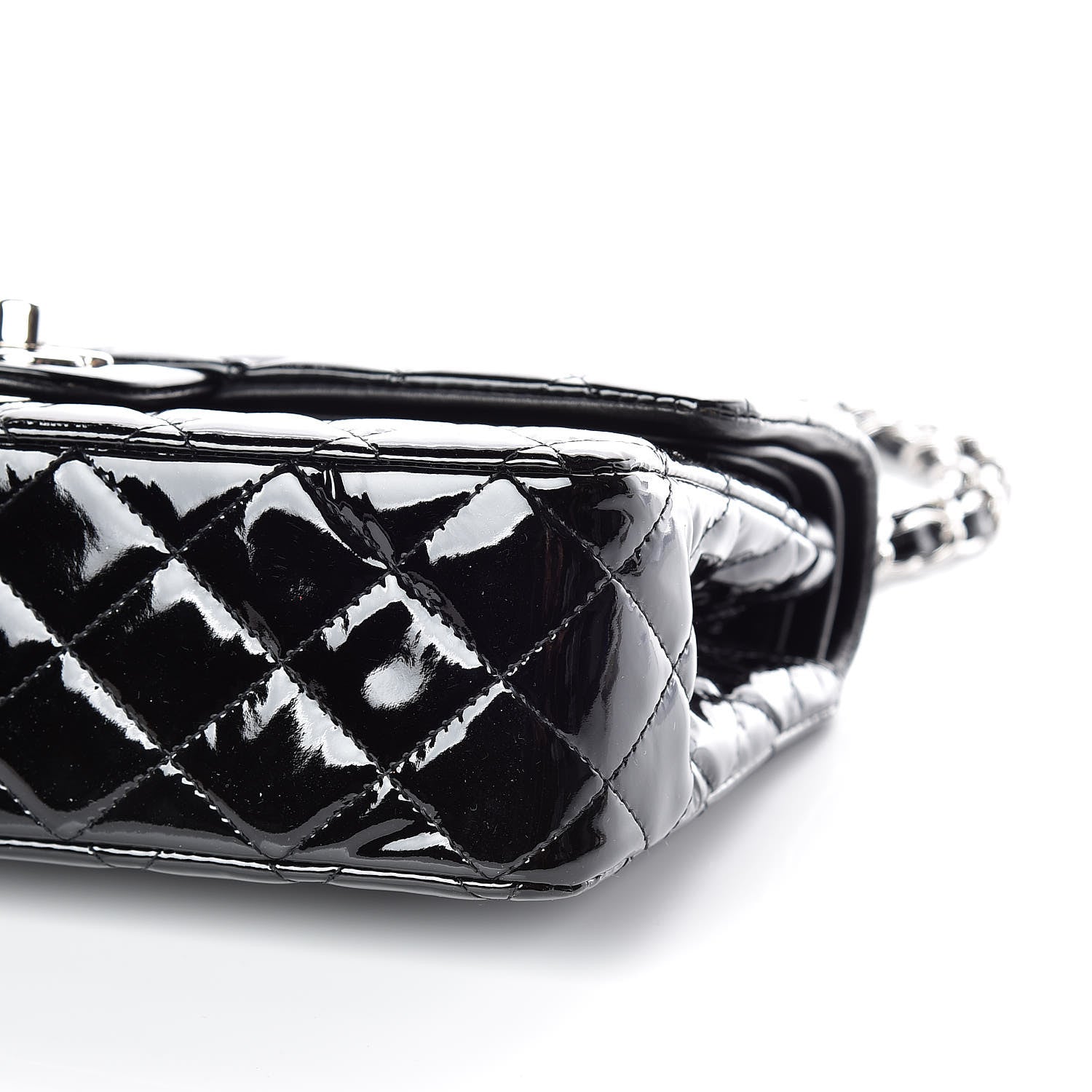 Chanel Patent Quilted Medium Double Flap Black 6 of 11