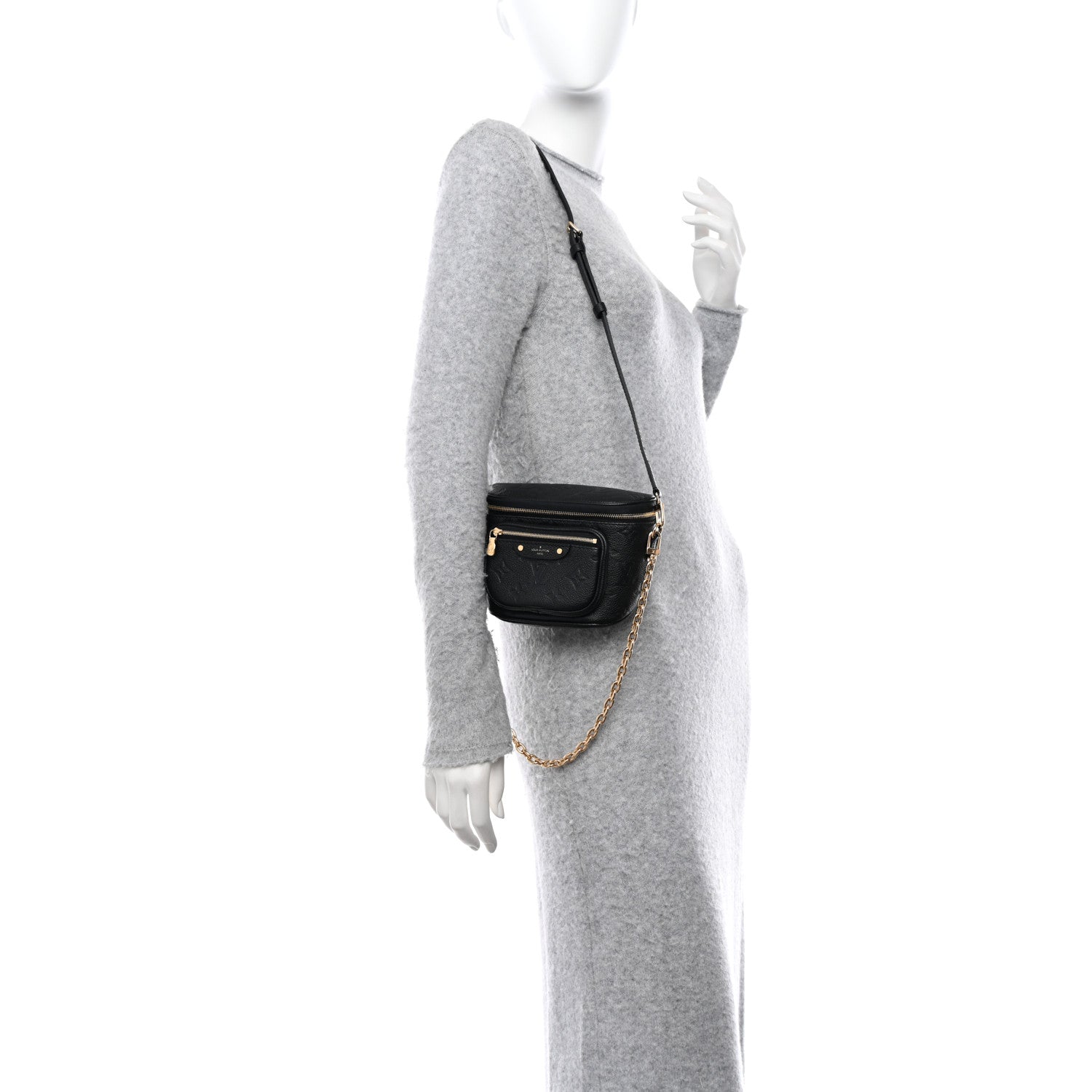 Louis Vuitton LOUIS VUITTON Empreinte Mini Bumbag Black 2 of 9