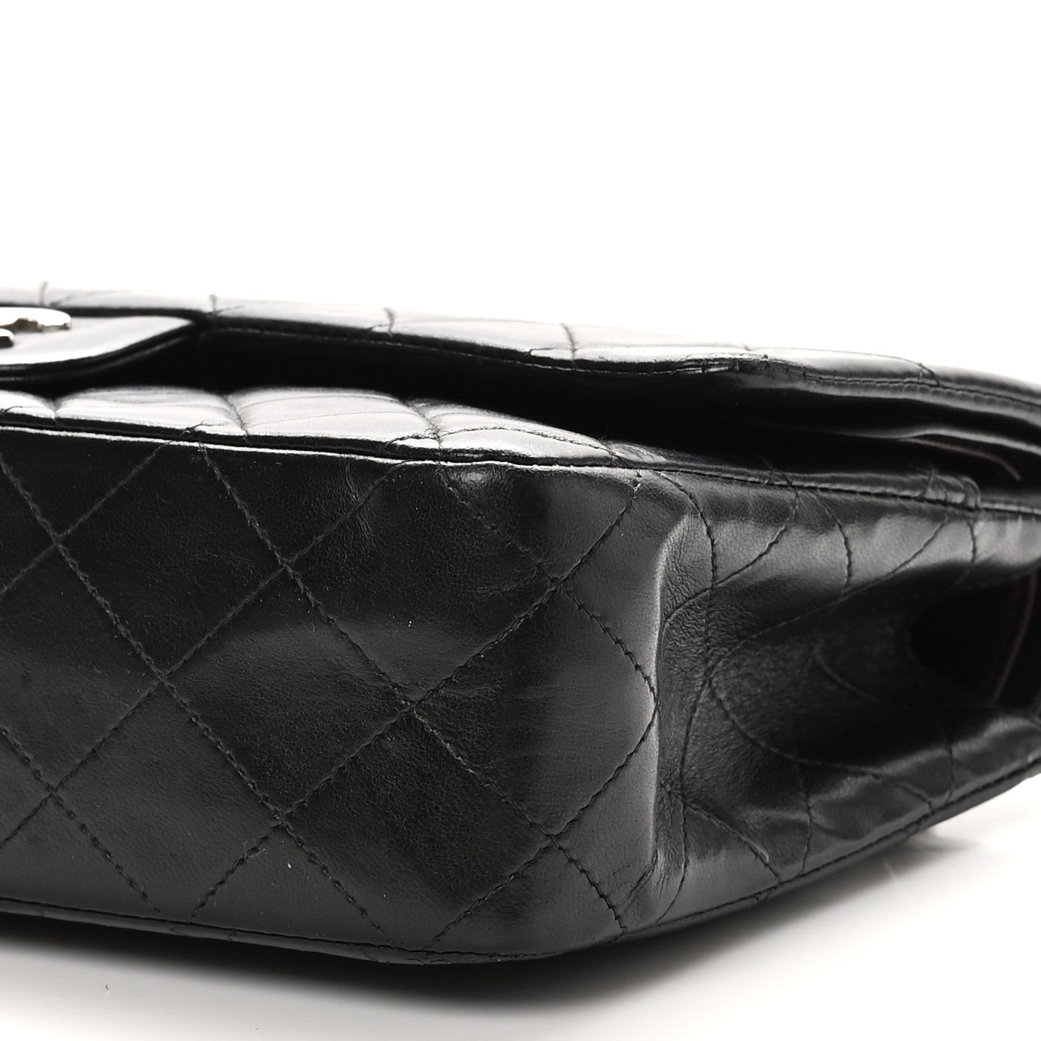 Chanel Lambskin Quilted Medium Double Flap Black 10 of 10