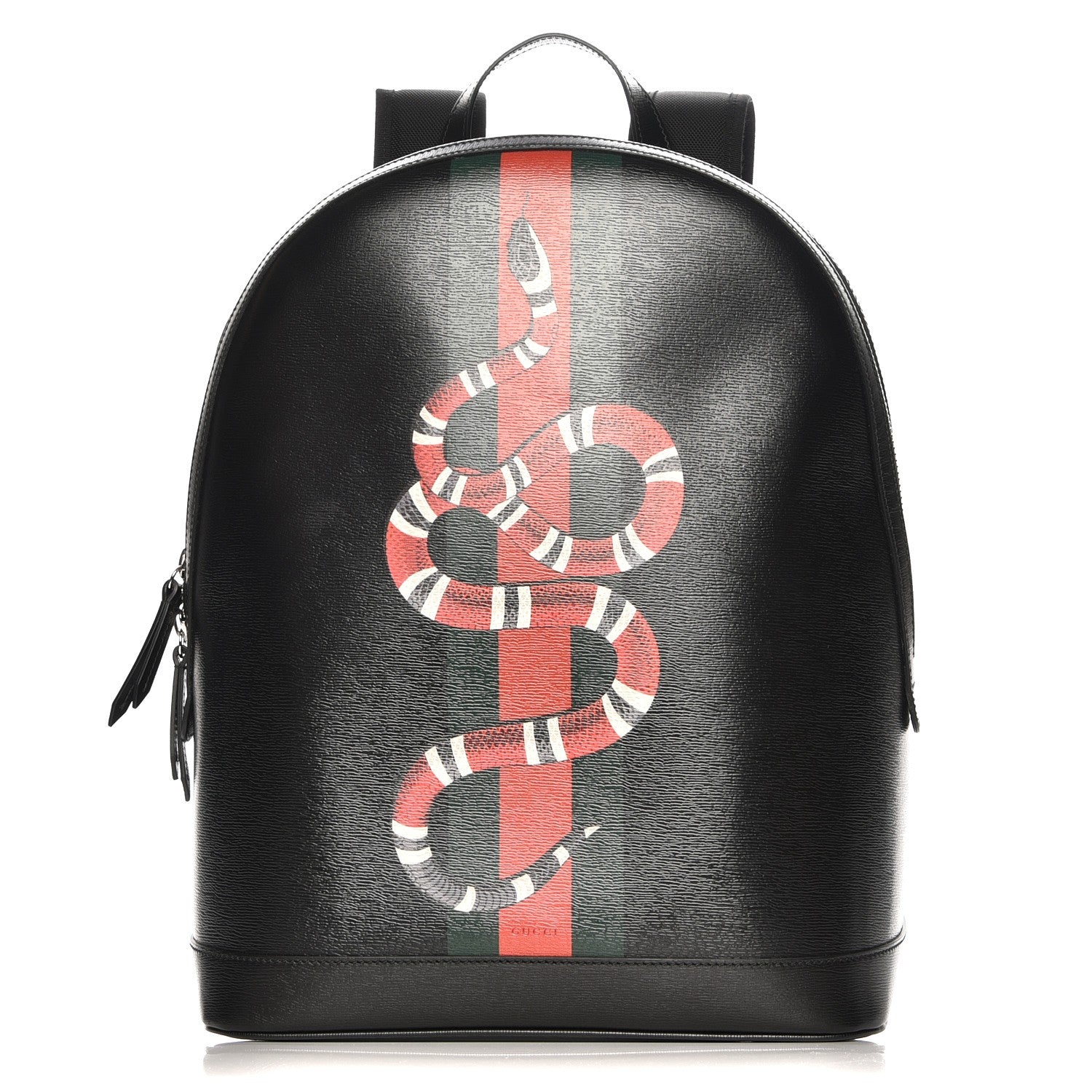 Gucci Calfskin Kingsnake Dome Backpack Black 1 of 8