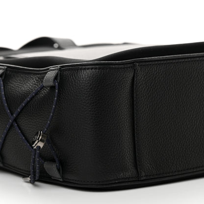 Christian Dior Nylon Grained Calfskin Saddle Tote Black 9 of 11