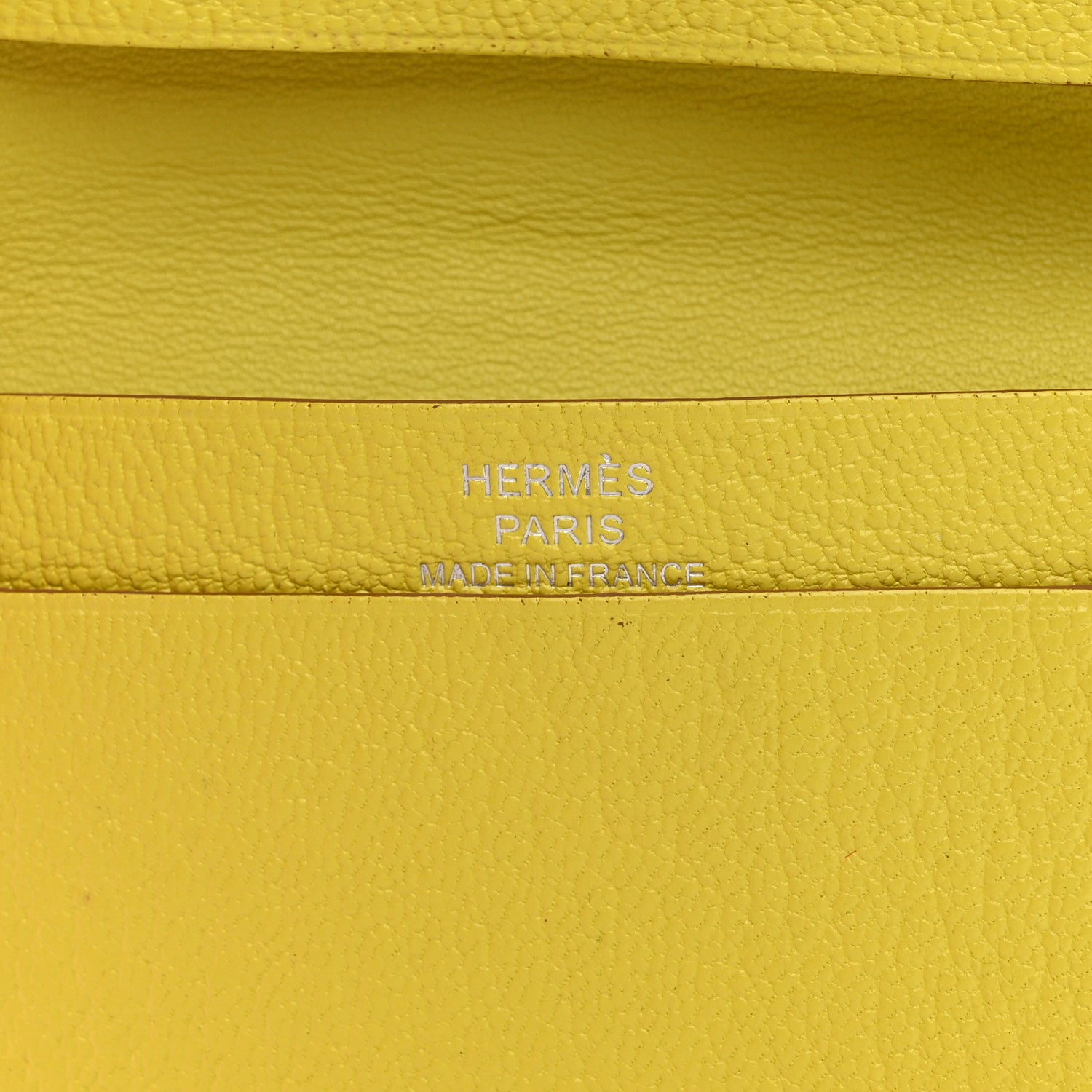 Hermes Chevre Mysore Bearn Card Holder Wallet Lime 7 of 11