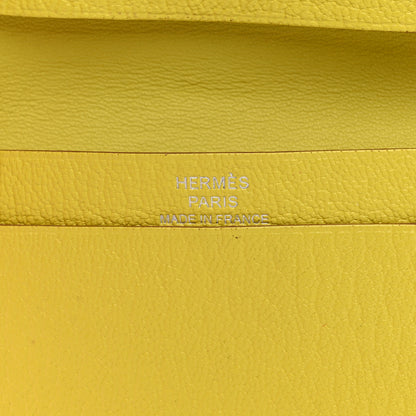 Hermes Chevre Mysore Bearn Card Holder Wallet Lime 7 of 11