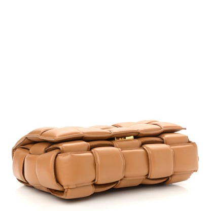 Bottega Veneta Lambskin Maxi Intreccio Padded Chain Cassette Crossbody Bag Caramel 3 of 9