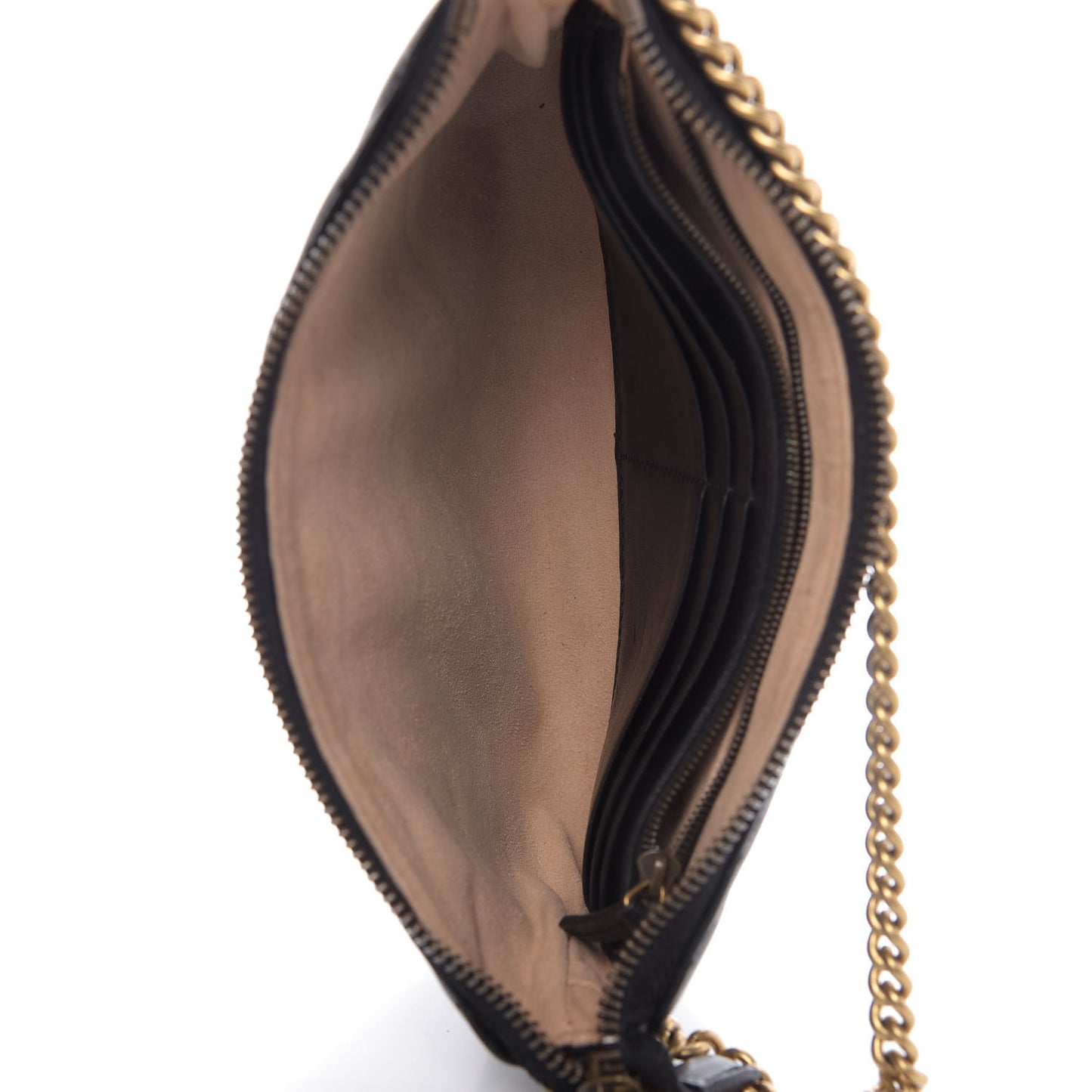Calfskin Matelasse Mini GG Marmont Chain Bag Black