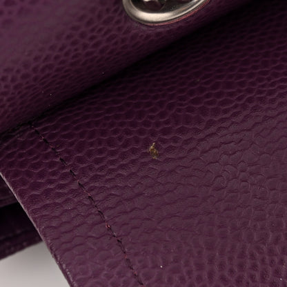 Chanel Caviar Quilted Medium Double Flap Purple 10 of 10