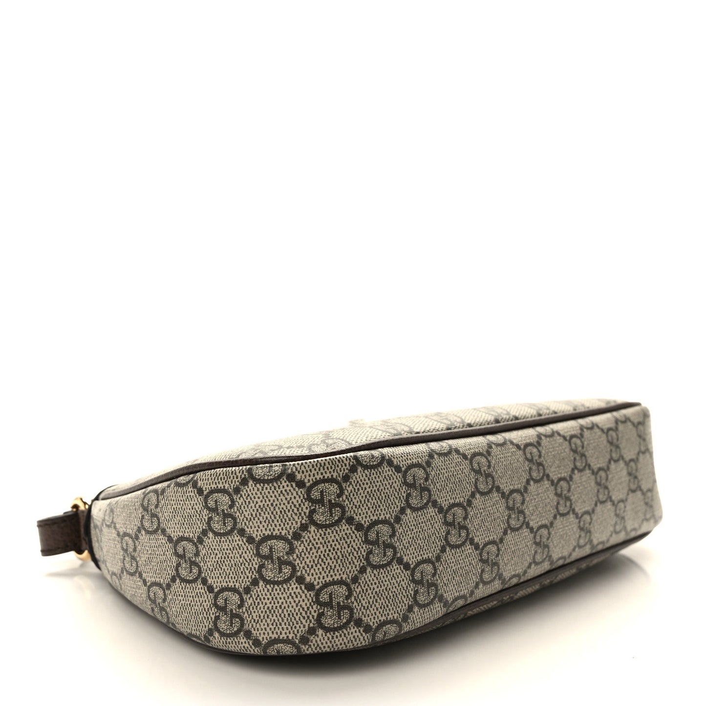 GG Supreme Monogram Textured Dollar Calfskin Small Ophidia Hobo Beige Ebony New Acero