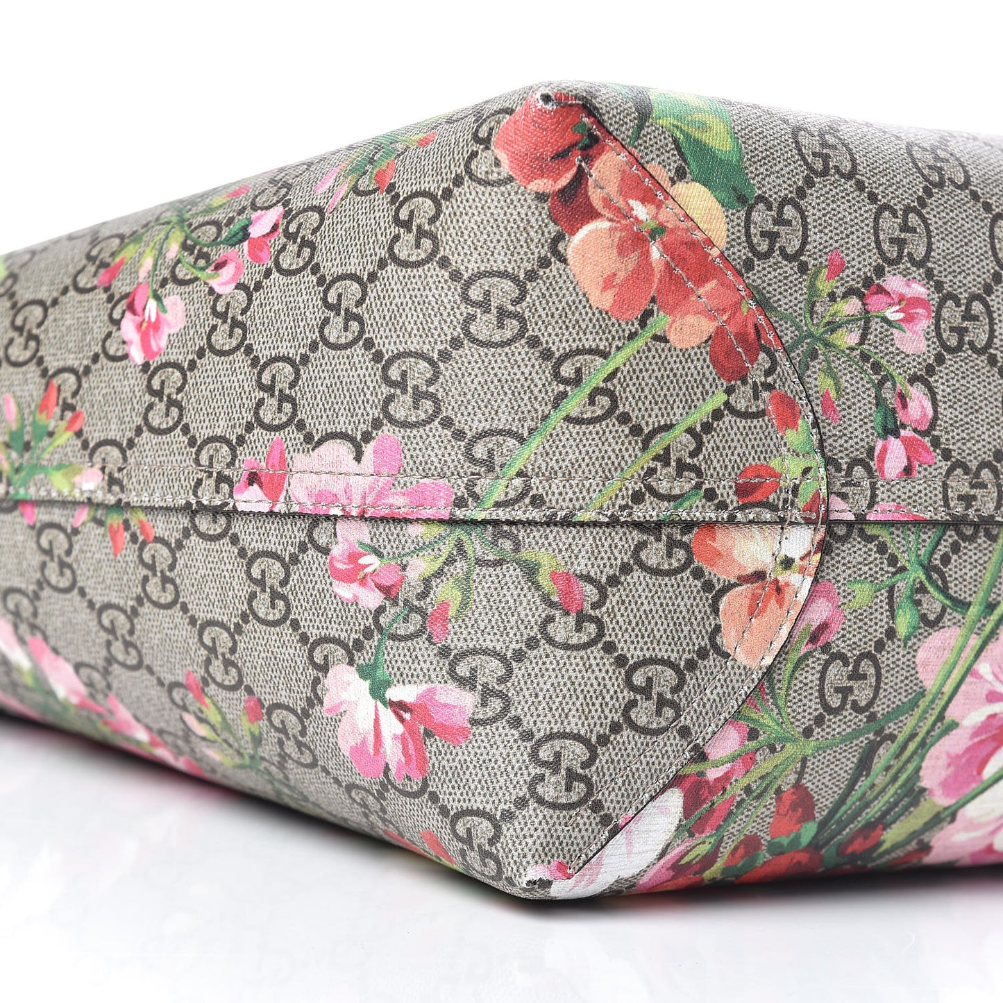 GG Supreme Monogram Blooms Medium Reversible Tote Beige Multicolor Dry Rose