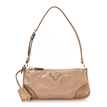 Prada Soft Lux Calfskin Re-Edition 2002 Shoulder Bag Travertine 1 of 10