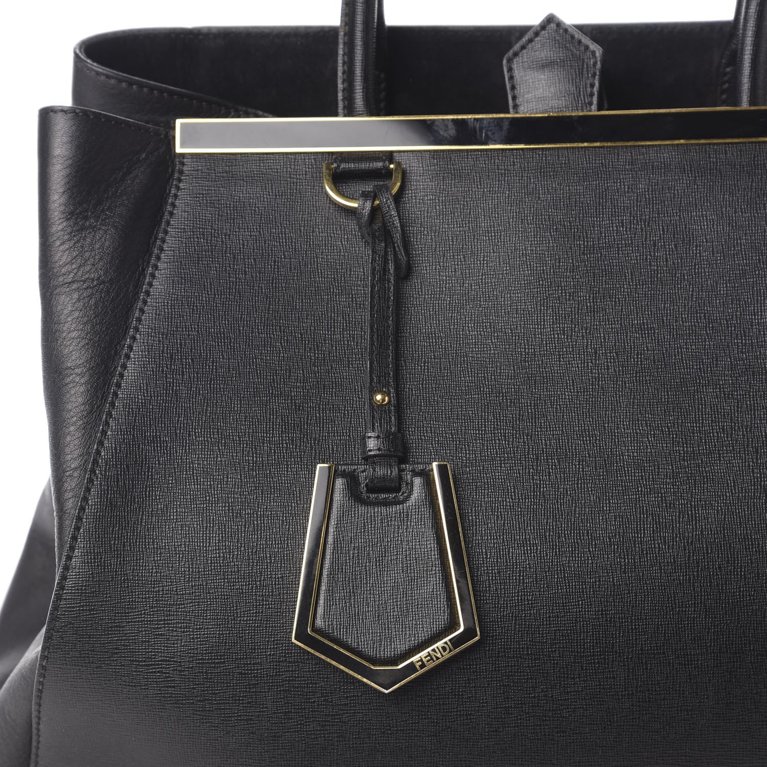 Fendi Vitello Elite Large 2Jours Tote Black 9 of 9