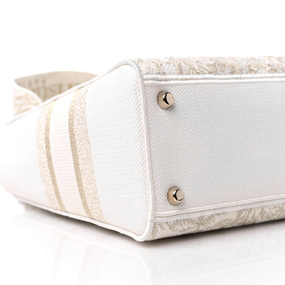 Christian Dior Canvas Around The World Stella Embroidered Medium Lady D-Lite White Gold 7 of 8
