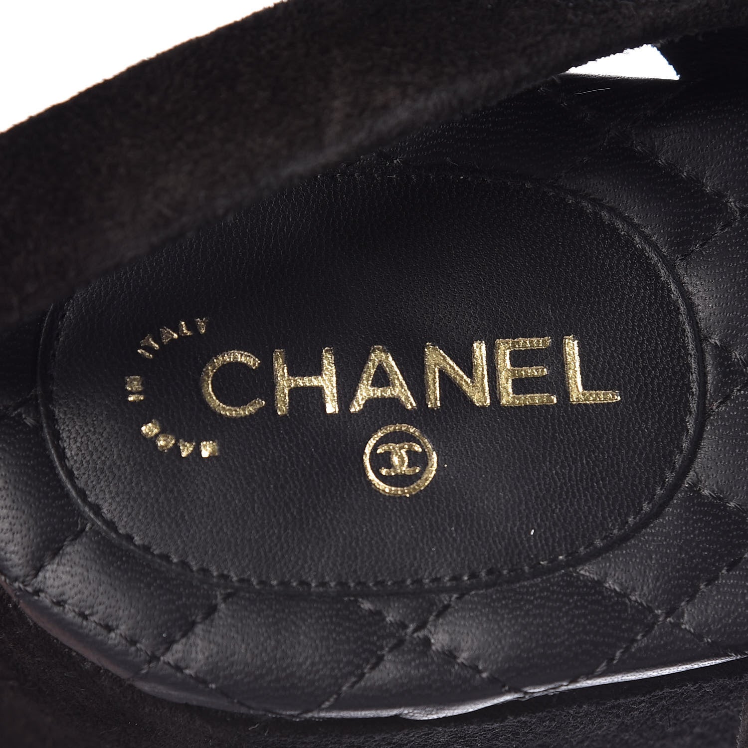 Chanel Suede Platform Wedge Sandals 40 Black 9 of 15