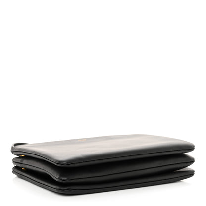 Celine Lambskin Large Trio Crossbody Bag Black 4 of 13