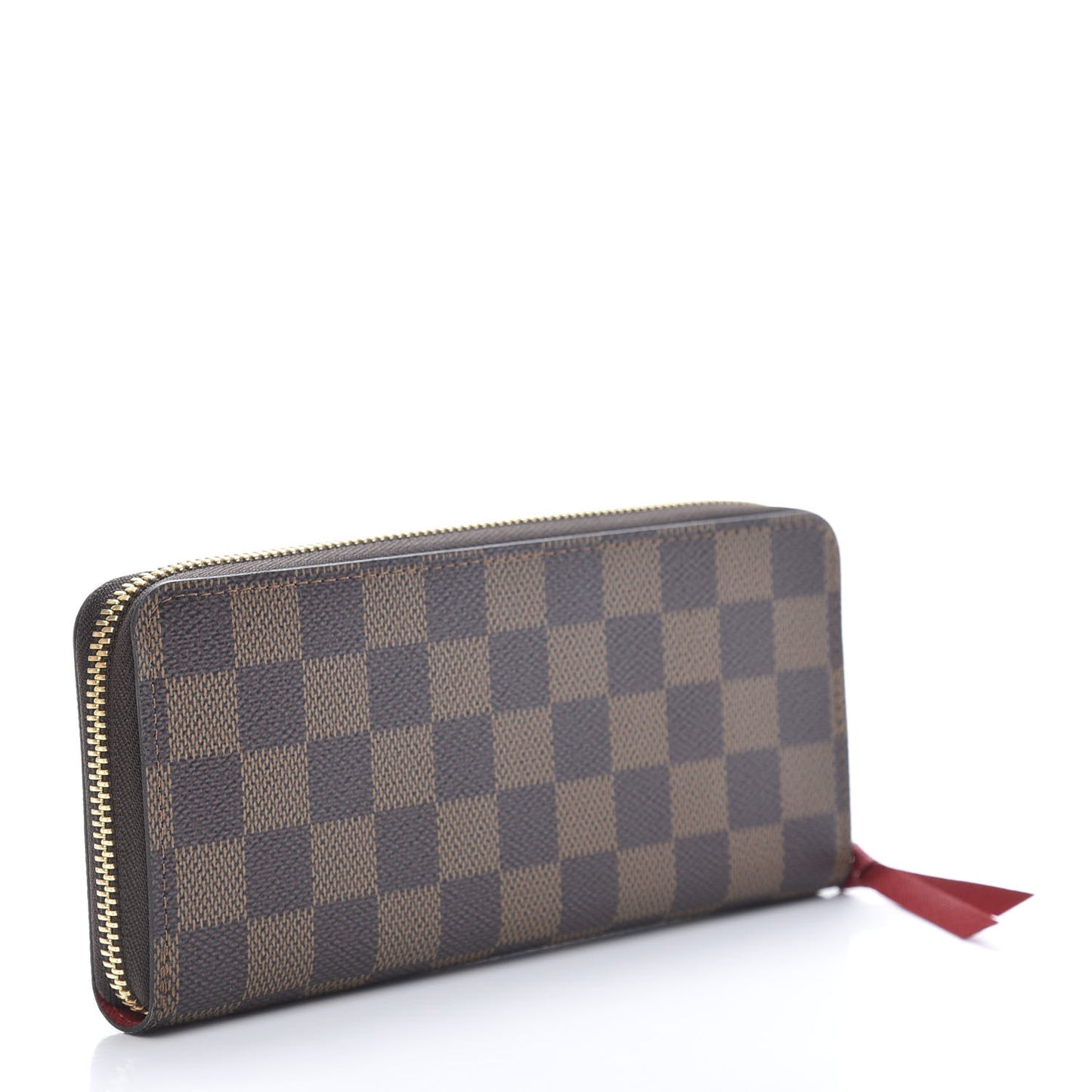 Damier Ebene Clemence Wallet Cherry