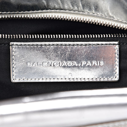 Balenciaga Metallic Calfskin Motocross Classic Hardware Bowling MM Silver Hardware 5 of 20