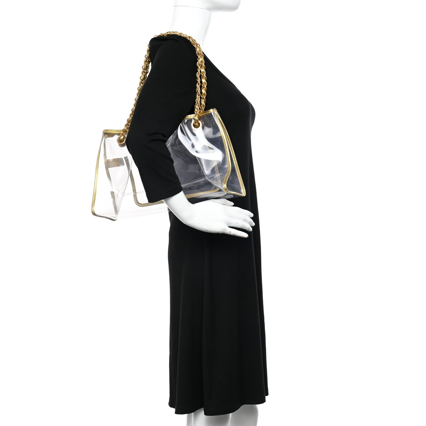 Vinyl Naked Tote Gold