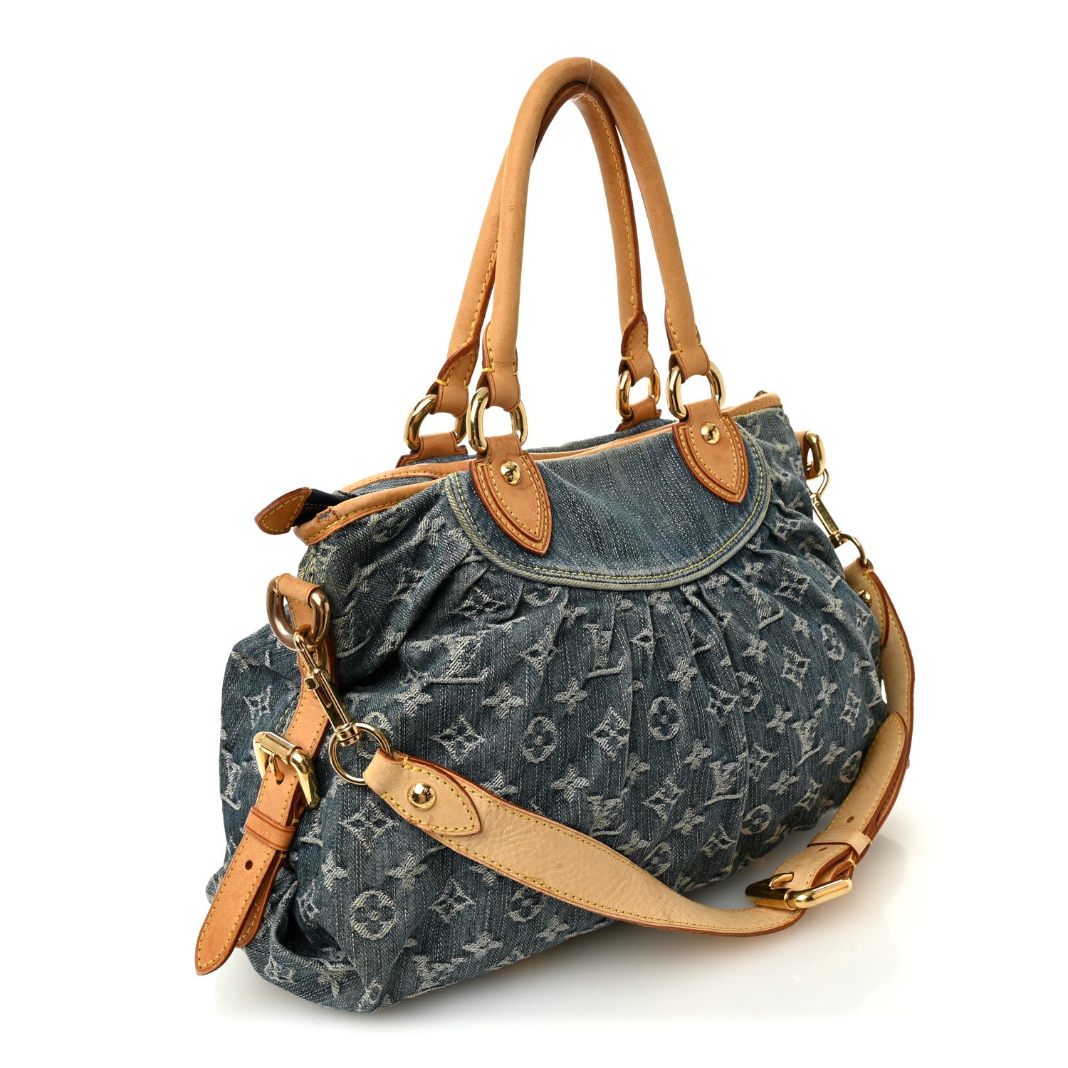 Louis Vuitton Denim Neo Cabby MM Blue 3 of 14