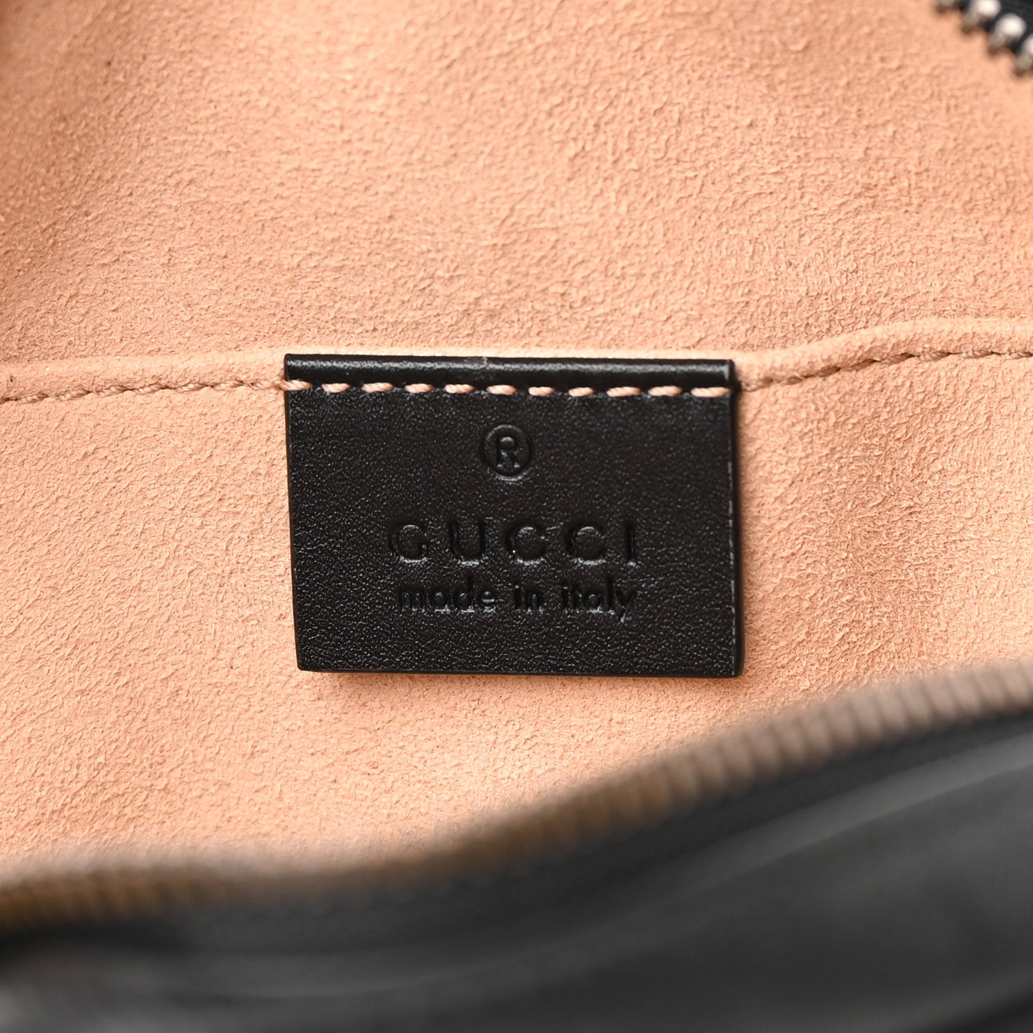 Gucci Calfskin Matelasse GG Marmont Belt Bag 85 34 Black 6 of 14